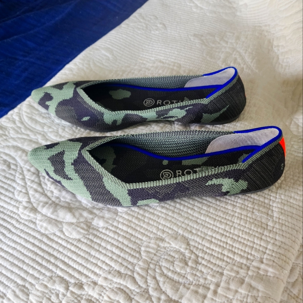 Rothy's The Points - Green Camo - Size 10.5